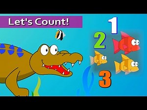 Baby Crocodile & Little Fish Learn to Count Numbers 1-10! Bedtime Story for Kids
