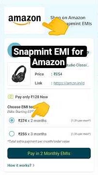 How to use 👈Snapmint for Amazon & Flipkart EMI 2026 | No Cost EMI Tutorial #amazon #snapmint #2026