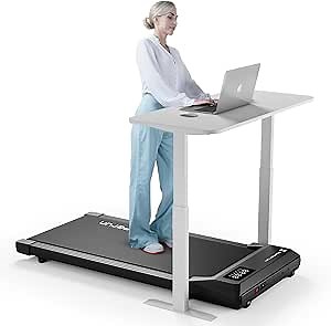 SupeRun Walking Pad, Under Desk Treadmills for Home and Office Small Space, 2.5 HP Portable Mini Jogging Machine with APP and Remote Control and LED Display, 250 Lbs Capacity