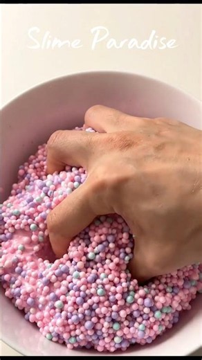 Squeezing Pastel Floam Slime Is The Most Satisfying Thing Ever 🌸✨ | ASMR No Talking #shorts #asmr
