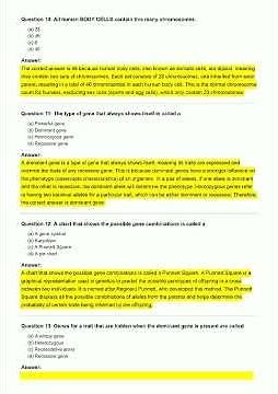 Genetics And DNA Grade 10 Science , Flashcards video