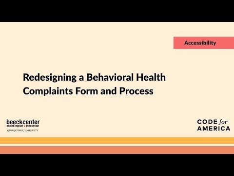 Redesigning a Behavioral Health Complaints Form and Process