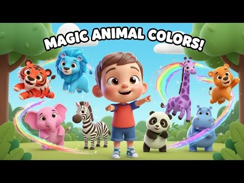 Magic Animal Color Transformation 🦁🐘🦓 | Learn Colors for Kids