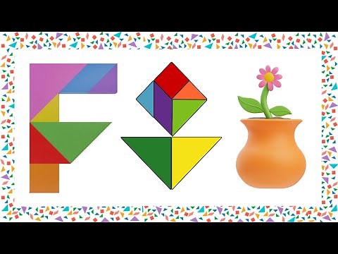 Tangram F is for Flower 🌸七巧板拼 F 和「花」