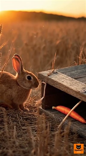 🎥 Will It Press the Trap? Rabbit sees the perfect carrot! #shorts #viral #rabbit #carrot