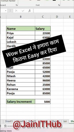 How to Calculate Salary Increment Automatically in Excel | Easy Formula Tutorial