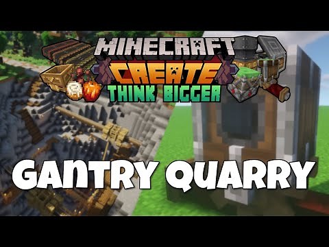 Minecraft Create Mod "Gantry Quarry" (Live Tutorial)