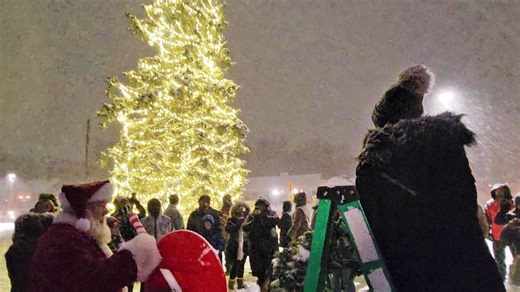 Community members enjoy holiday festivities and tree-lighting in Flossmoor Park - HF Chronicle