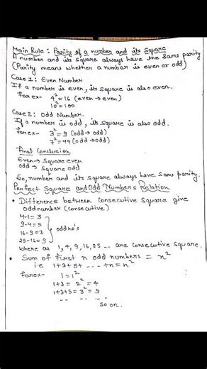 #Pattern and Properties of perfect Squares