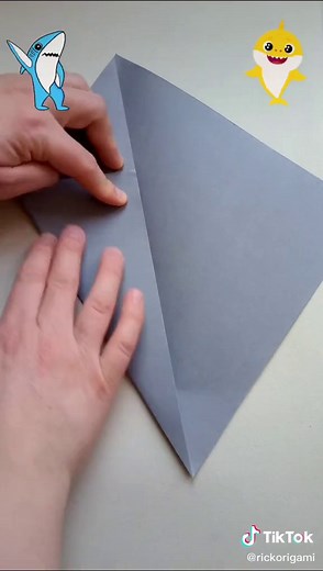 Origami Shark: How to Make a Paper Baby Shark Step by Step