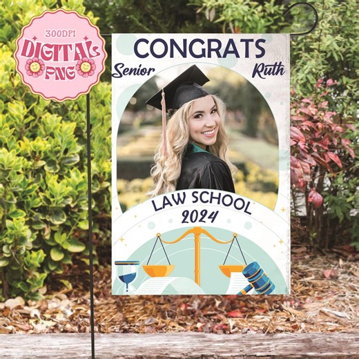 Custom Graduation Yard Sign With Photo Png, Personalized Senior 2026 Lawn Sign, Congrats Grad Party Decor, High School Graduation File - Etsy