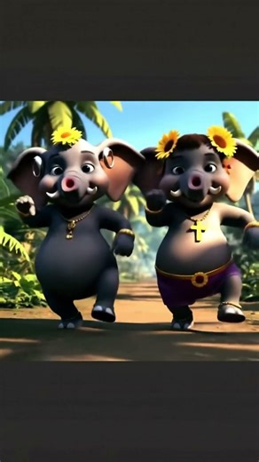 ELEPHANTS RADON AND BLOMMY - This Dance is For You Michael #dancechallenge #funny #cartoon