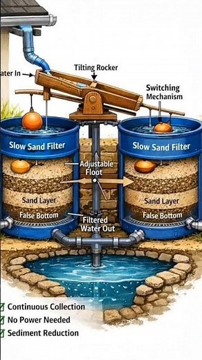 A Simple Continuous Water Filtration System Using Slow Sand Filters