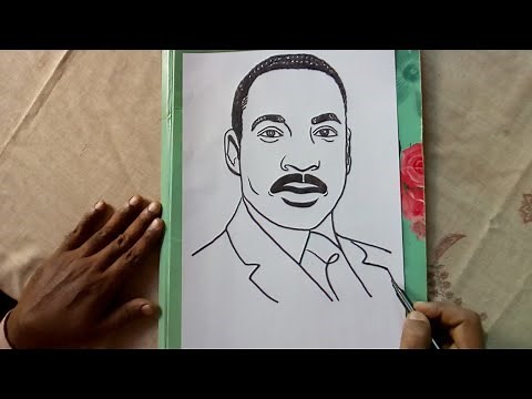 How to Draw Martin Luther King Jr. in 4 Minutes | Easy Portrait Sketch Tutorial