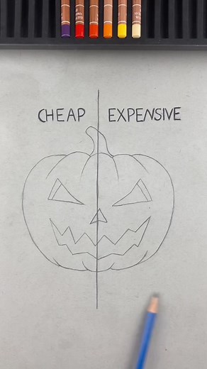 Cheap Halloween Art Drawing Process | Part 2