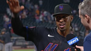 "Much love guys. I love you guys!" Francisco Lindor thanks Mets fans for voting him into the All-Star Game in his postgame interview with Steve Gelbs: | SNY
