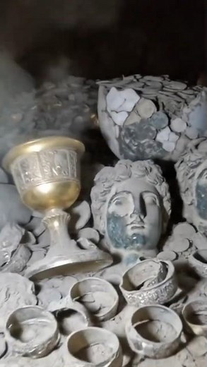 Explorer Finds a Lost Treasure Room Full of Gold and Silver Relics