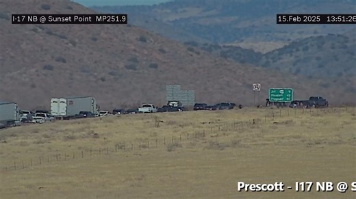 Northbound I-17 near Sunset Point rest area reopens