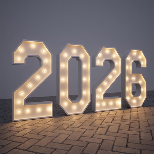 Custom Marquee Numbers 0-9 - 4ft/3ft LED Light up Digits for Birthdays, Anniversaries, Weddings - Party Backdrop & Photo Prop - Dimmable - Etsy