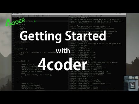 4coder getting started tutorial