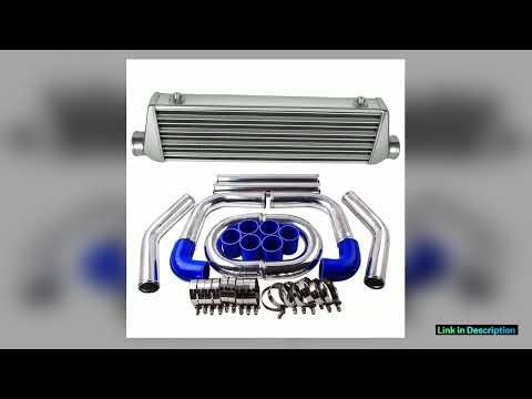 Universal Turbo Intercooler 27 x 7 x 25 25 Aluminium Pipe Tube Hose Kit Trend Alert