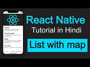 React Native tutorial in Hindi #15 List with map function | without flatlist