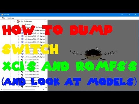 How to dump Switch XCI's from cartridges, extract a Switch game's Romfs and view Switch Game Models