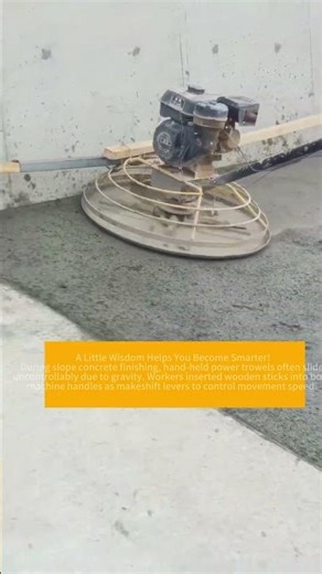 Sharing Methods for Concrete Construction with a Slope Handheld Polisher