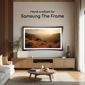 Extra Curved Wooden TV Frame for Samsung the Frame Tv's, Wooden Bezel for TV. - Etsy