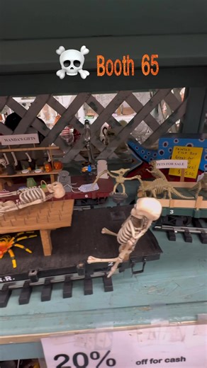 23 reactions | Funny railroad skeleton Halloween decor #scranberrycoop #vintageshop #homedecor #Halloween #skeleton #railroad | Scranberry Coop Vintage Store | Facebook