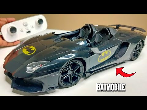 RC Fastest Lamborghini Centenario Batman Edition Car Unboxing & Testing - Chatpat toy tv