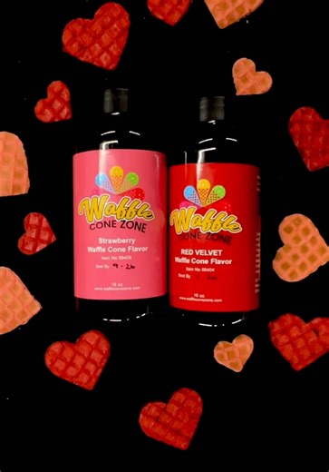 Fall head over cones this Valentine’s Day ❤️ Indulge in the perfect pair: our rich Red Velvet and sweet Strawberry Waffle Cone flavors. Whether you’re sharing the love or savoring solo, it’s a match made in dessert heaven 🍓🍦 #wafflecone #icecreamcone #waffleconezone #icecream #valentinesday #fyp #homemade #ValentinesDayTreats