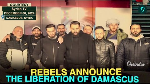 Syria Shocking Live TV Video: Rebels Announce Fall of ’Assad on State TV; Damascus Captured