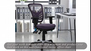 Offex Mid-Back Dark Gray Mesh Multifunction Executive Swivel Ergonomic Office Chair with Adjustable Arms