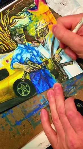 Painting manga comic book art