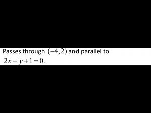 Write the Equation of a Parallel Line Through a Point | Algebra Tutorial 34