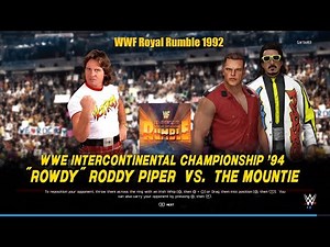 WWF Royal Rumble 1992 - The Mountie (c) vs Rowdy Roddy Piper