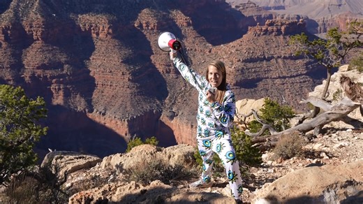 What happened after Ali Spagnola yelled secrets across the Grand Canyon