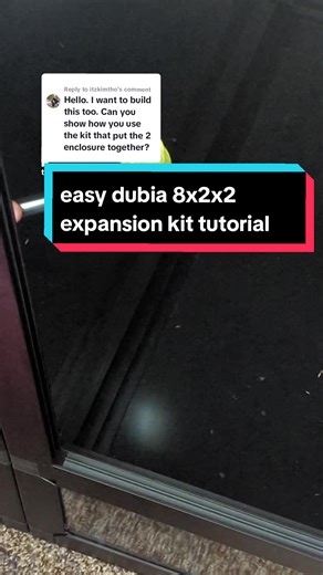 Replying to @itzkimtho I hope this helps! It's not the best tutorial because it's a really hard spot to record in, but here you go! Installing the expansion kit wasn't hard after I figured it out 😂 #reptileenclosure #reptilesoftiktok #snakesoftiktok #petsnake #snakekeeper #snakeenclosure #dubiaenclosures #pvcsnakeenclosure #pvcreptileenclosure #reptilecaretips #snakecaretips