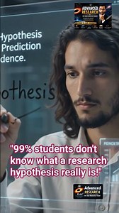 99% students don't know what a research hypothesis really is! #researchtip