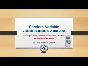 Mean, Variance and Standard Deviation of Discrete Probability Distribution with Calculator Technique