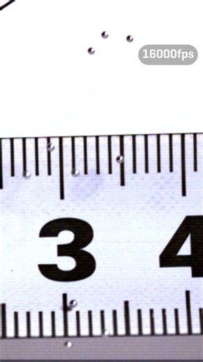 0.5mm Steel Ball Drop at 16,000fps | Ultra High-Speed Camera #shortsvideo #shorts #short