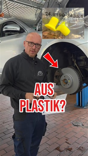 Es fühlt sich falsch an. Bremsscheiben mit Plastik fixieren. #auto #bremse #mercedes #fyp