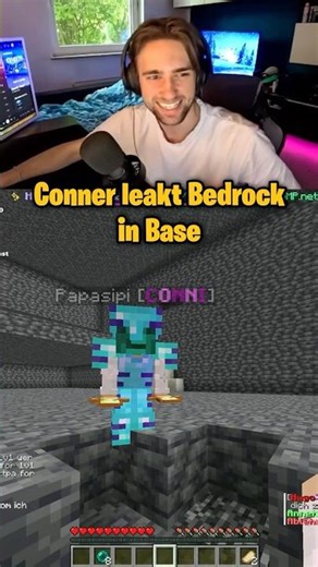 Conner leaks entire base on HugoSMP #hugosmp #connerfersterra #streamer #stream #live #minecraft