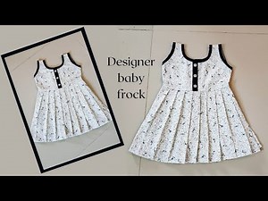 Baby frock cutting and stitching / designer baby frock