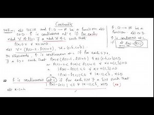 Lecture 24 || Continuity of a function || Real Analysis