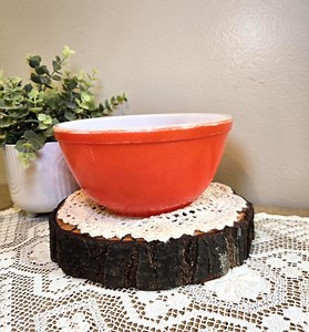 Rare Vintage Pyrex Primary Red Nesting Mixing Bowl | Unmarked | Mid-century Pyrex - Etsy