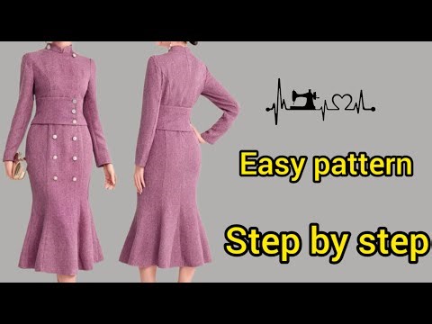 DIY Crop Jacket & 6-Panel Skirt 👗 / Easy Pattern Making Tutorial ✂️ for Beginners