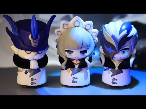 Unboxing chibi figures |Genshin Impact Fatui Harbinger Series Chibi Blind Box|.