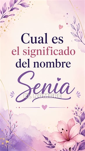 #Senia #OrigenDelNombre #SignificadoDeNombres #NombresBonitos #HistoriaDeNombres El nombre Senia es un nombre femenino poco común, lleno de misterio, elegancia y dulzura. Aunque no existe una sola raíz definitiva, muchos expertos creen que puede tener conexiones con nombres de origen latino y también con variantes utilizadas en Europa del Este y países hispanos. Su sonido suave y delicado ha hecho que con el tiempo se convierta en un nombre especial y único para muchas familias. Una de las teorí